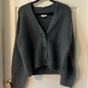 Gray speckled cardigan